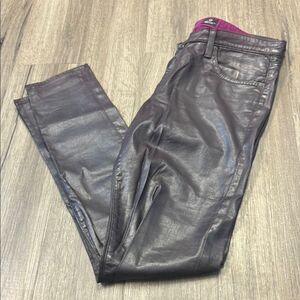 Adriano Goldschmied AG Wine Red Wax The Legging Ankle Super Skinny Jeans Size 31